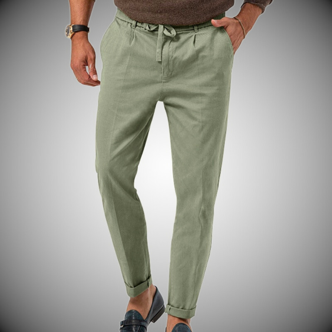 Herren Leinenhose Bequem Sommerlich - IdealeKleiden