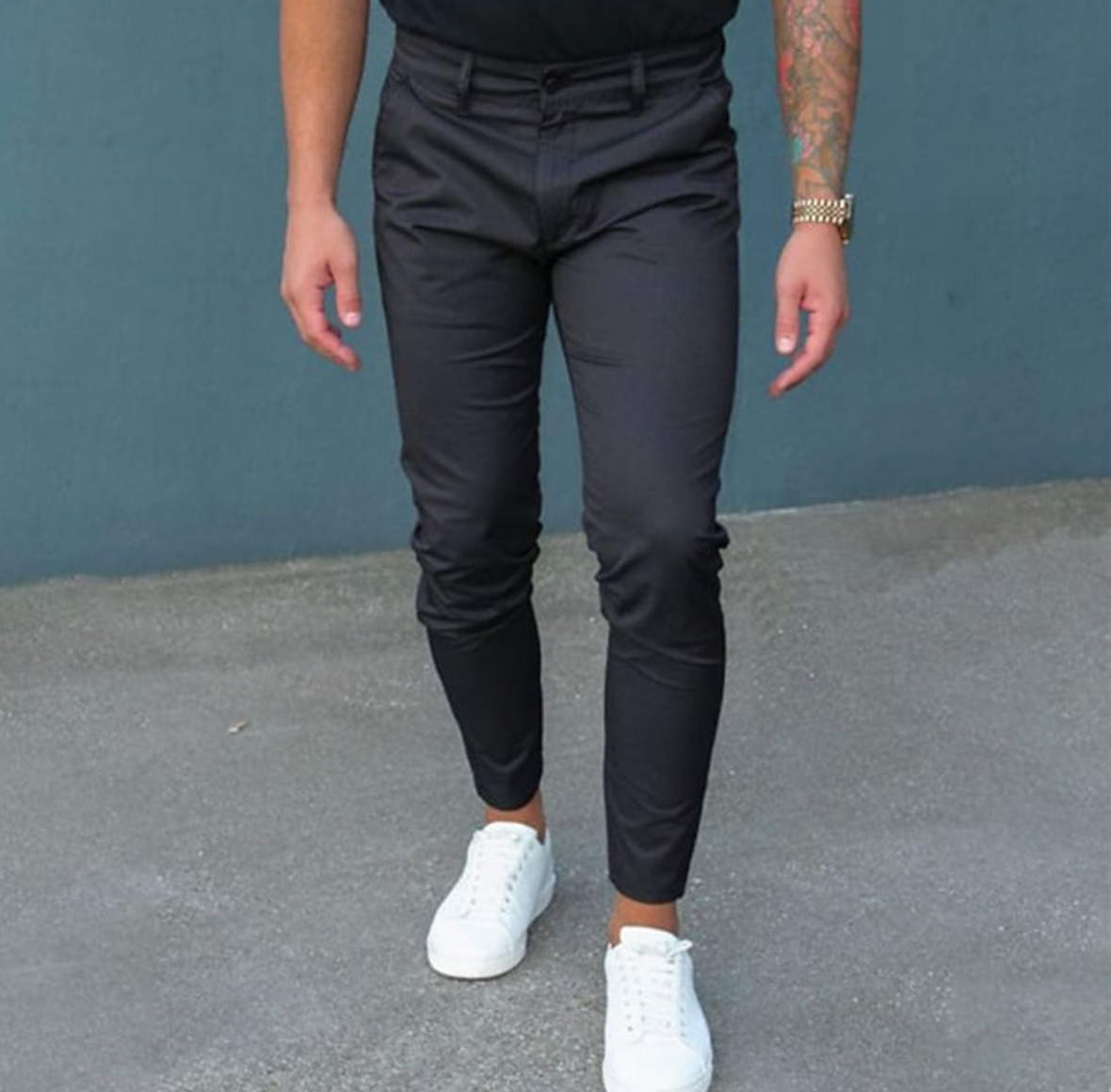 Herrenhosen Slim Fit Stretch Hosen - IdealeKleiden