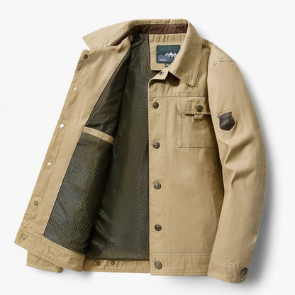 Herren Bomberjacke Mit Knöpfen Cargo Style
