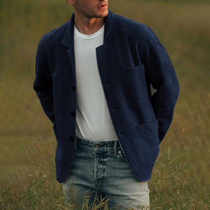 Herren Strickjacke Warm Wolle Herbst