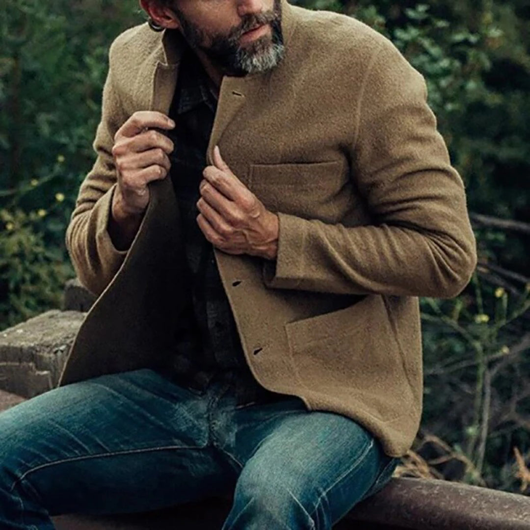 Herren Strickjacke Warm Wolle Herbst