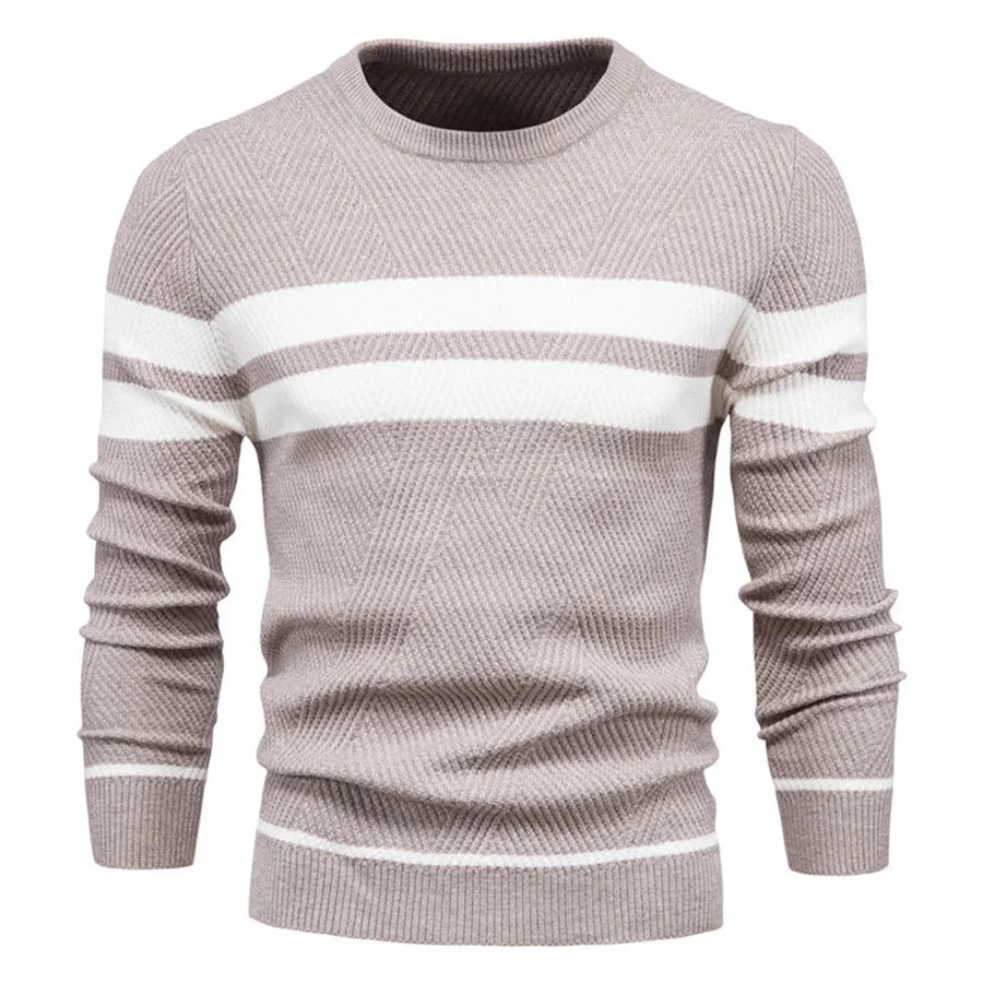 Herren Pullover Rundhals Modern Strick
