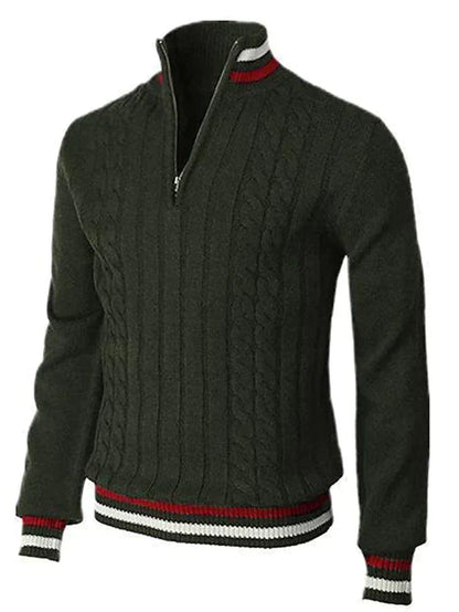 Herren Pullover Zopfmuster Gestrickt