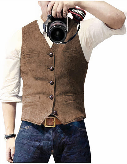Herren Ärmellose Weste Modern Anzug