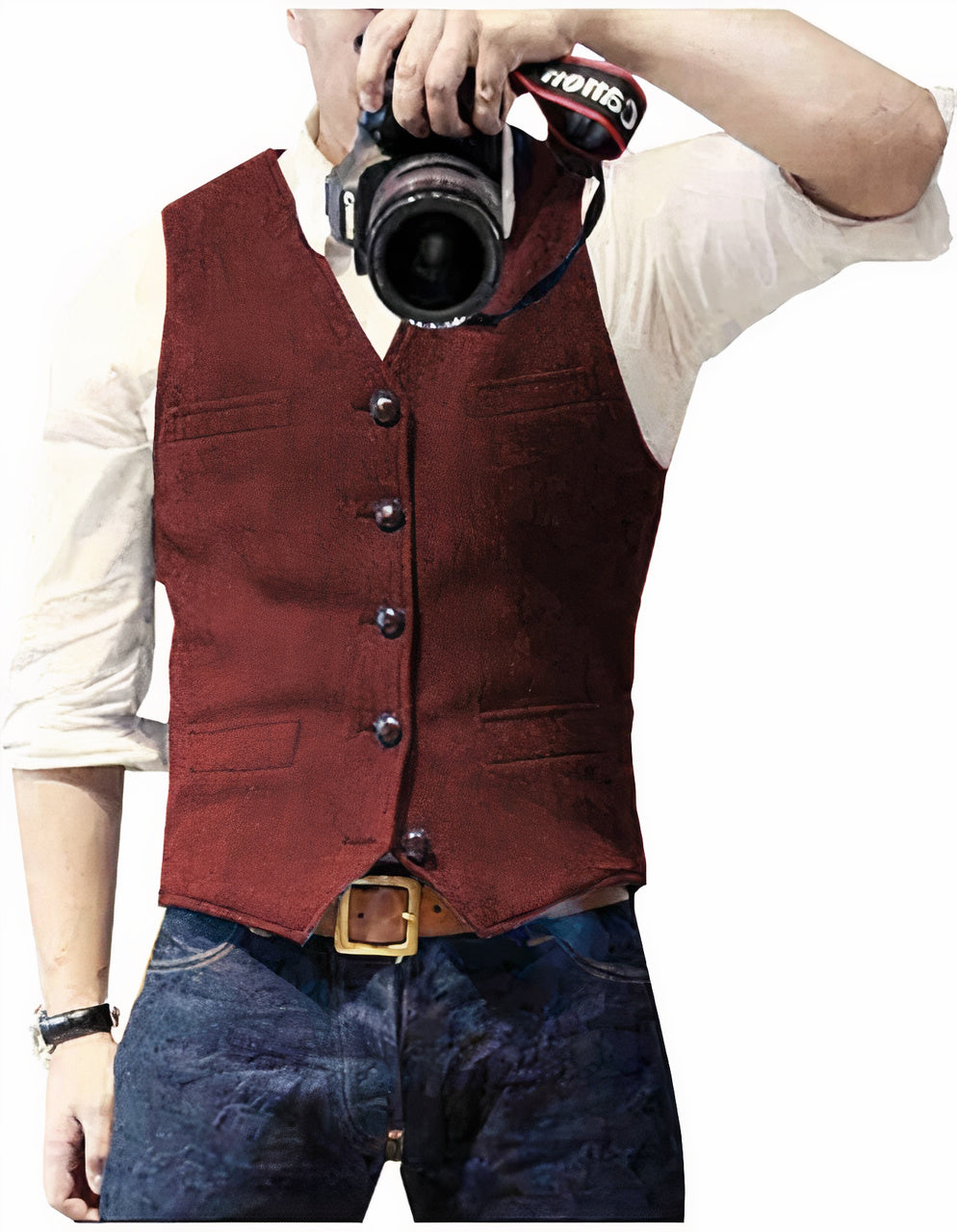 Herren Ärmellose Weste Modern Anzug
