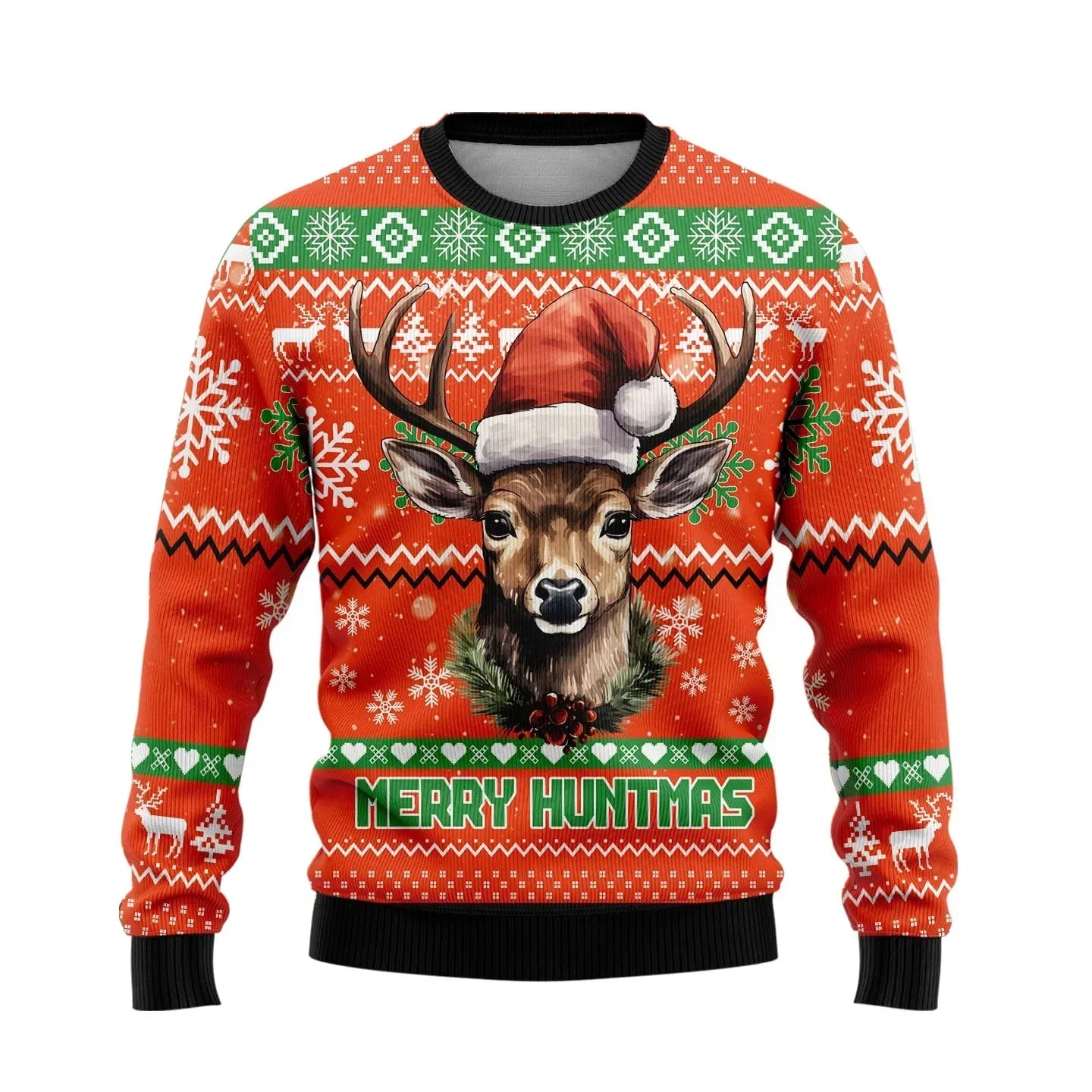 Weihnachtspullover Reh-Design Warm & Gemütlich
