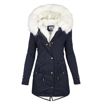 Wintermantel Lang Kapuzenparka Damenschutz