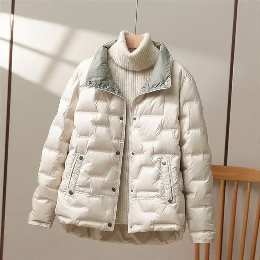 Stylische Steppjacke Damen Kragen - IdealeKleiden