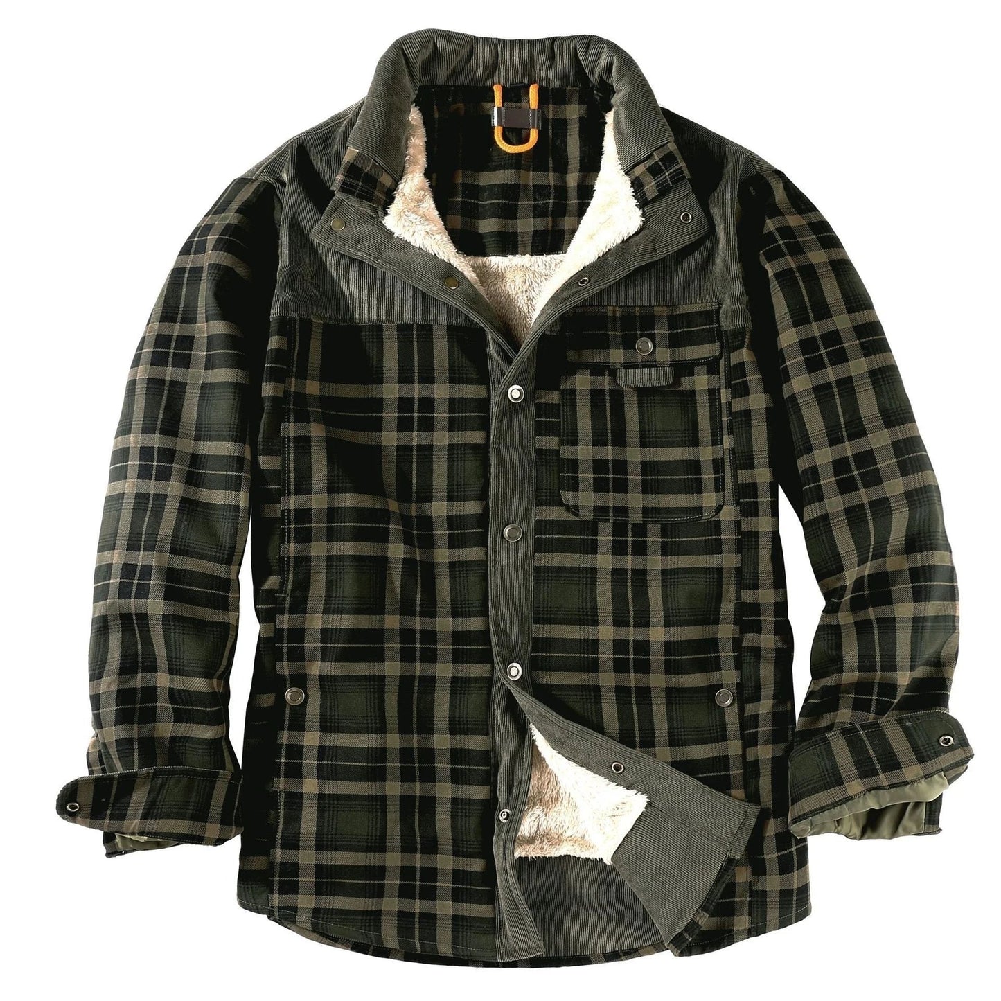 Herren Holzfällerhemd Karo Fleece Jacket