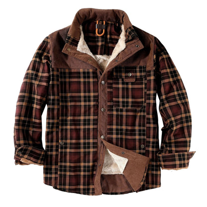 Herren Holzfällerhemd Karo Fleece Jacket