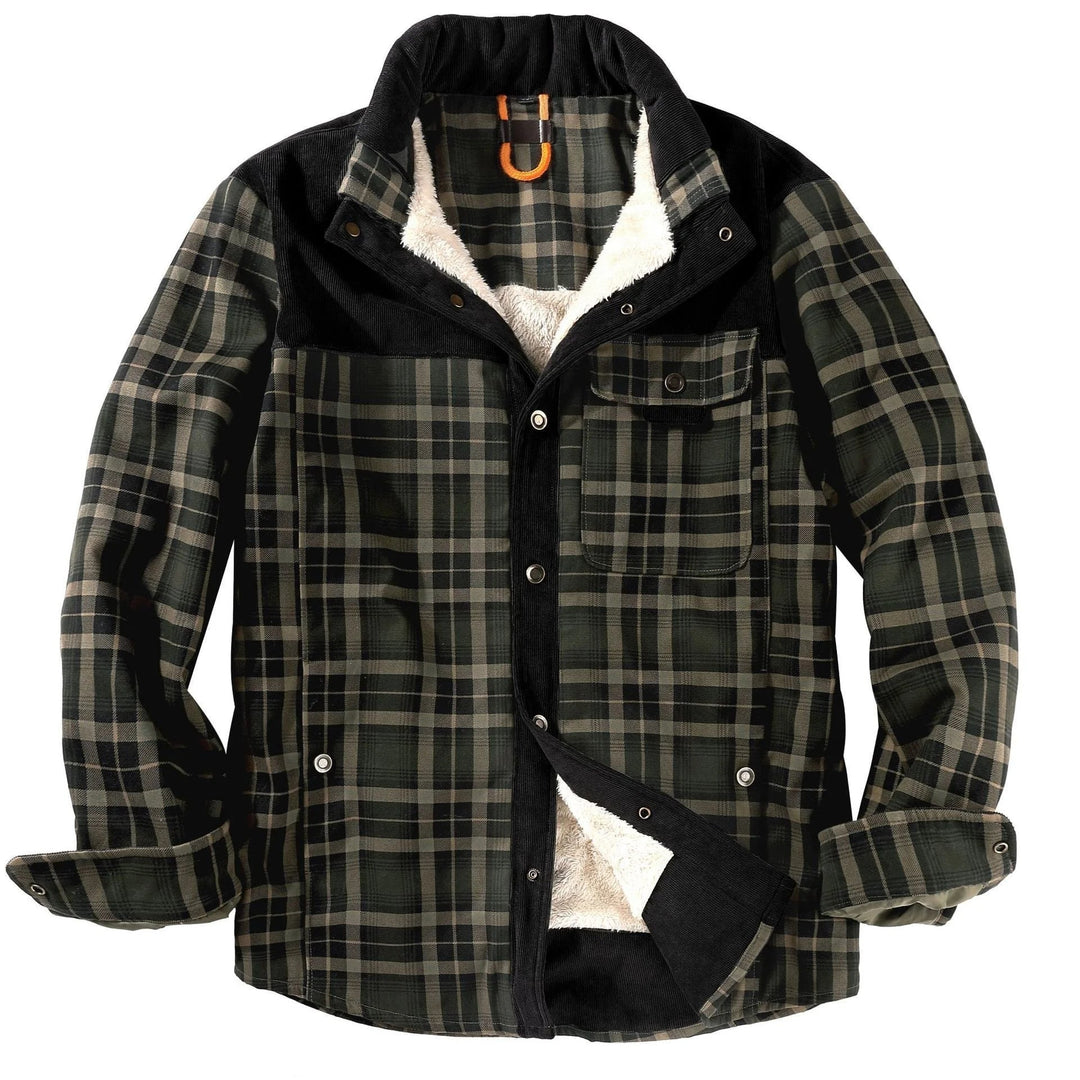 Herren Holzfällerhemd Karo Fleece Jacket - IdealeKleiden