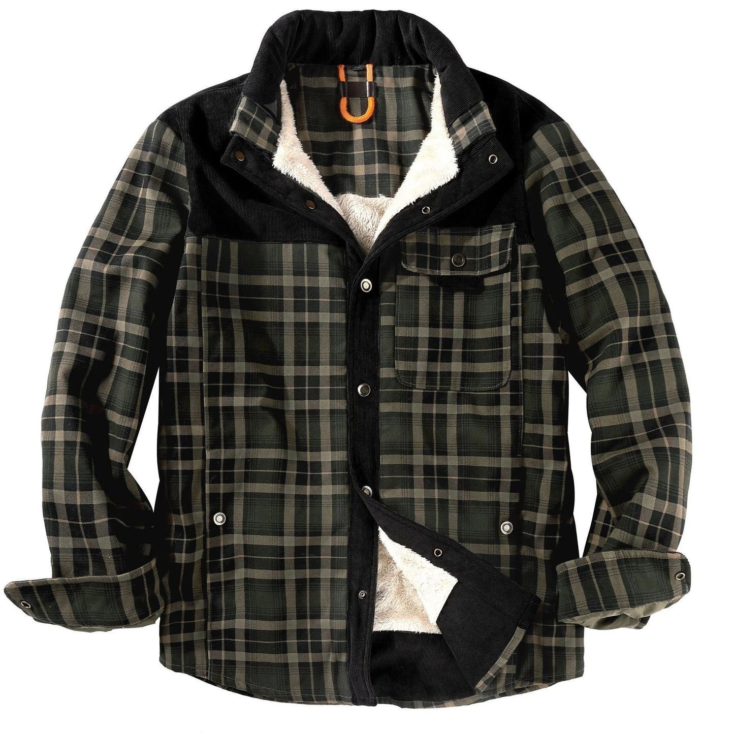Herren Holzfällerhemd Karo Fleece Jacket - IdealeKleiden