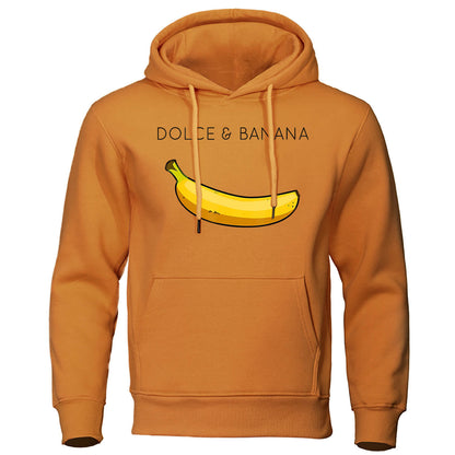 Herren Hoodie mit Känguru Tasche Bananen Design
