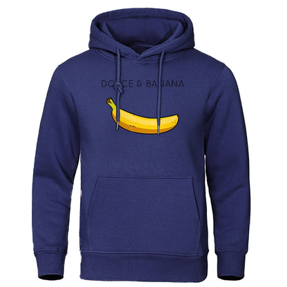 Herren Hoodie mit Känguru Tasche Bananen Design
