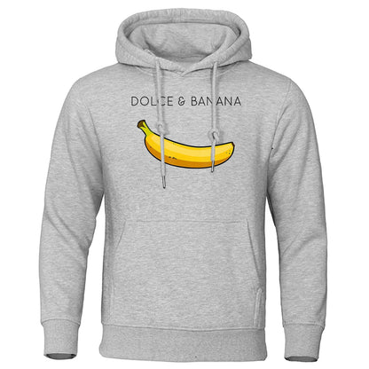 Herren Hoodie mit Känguru Tasche Bananen Design