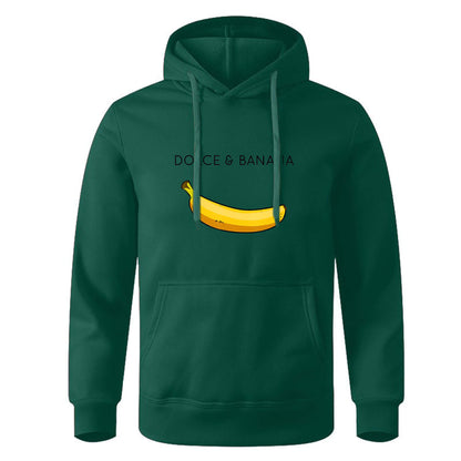 Herren Hoodie mit Känguru Tasche Bananen Design
