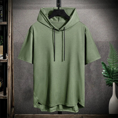 Große Hoodie Kurzarm Herren Pullover