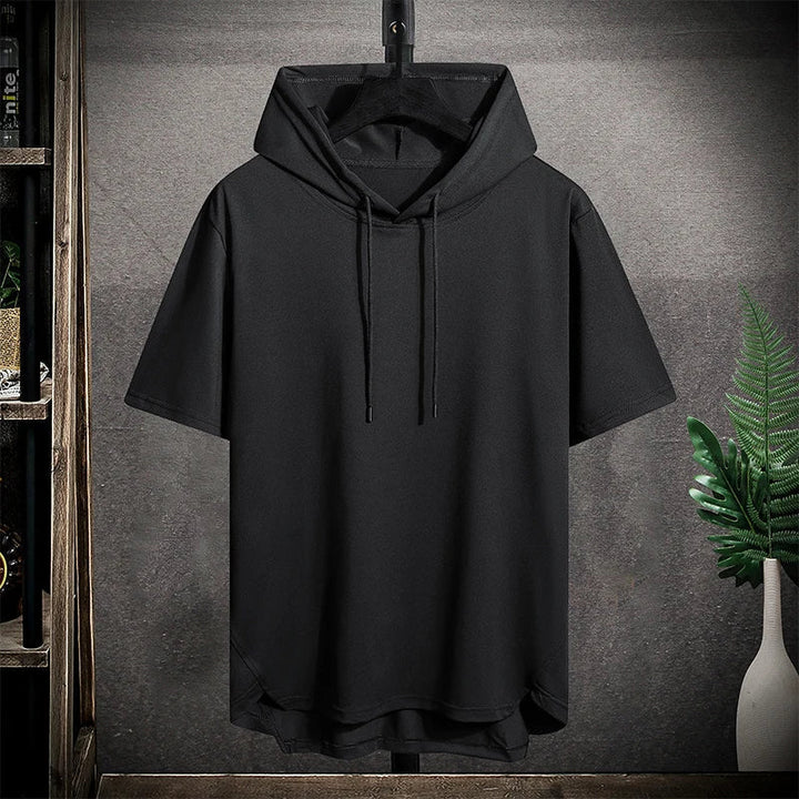 Große Hoodie Kurzarm Herren Pullover