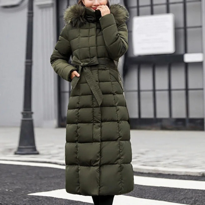Wintermantel Damen Lang Kapuze Steppjacke