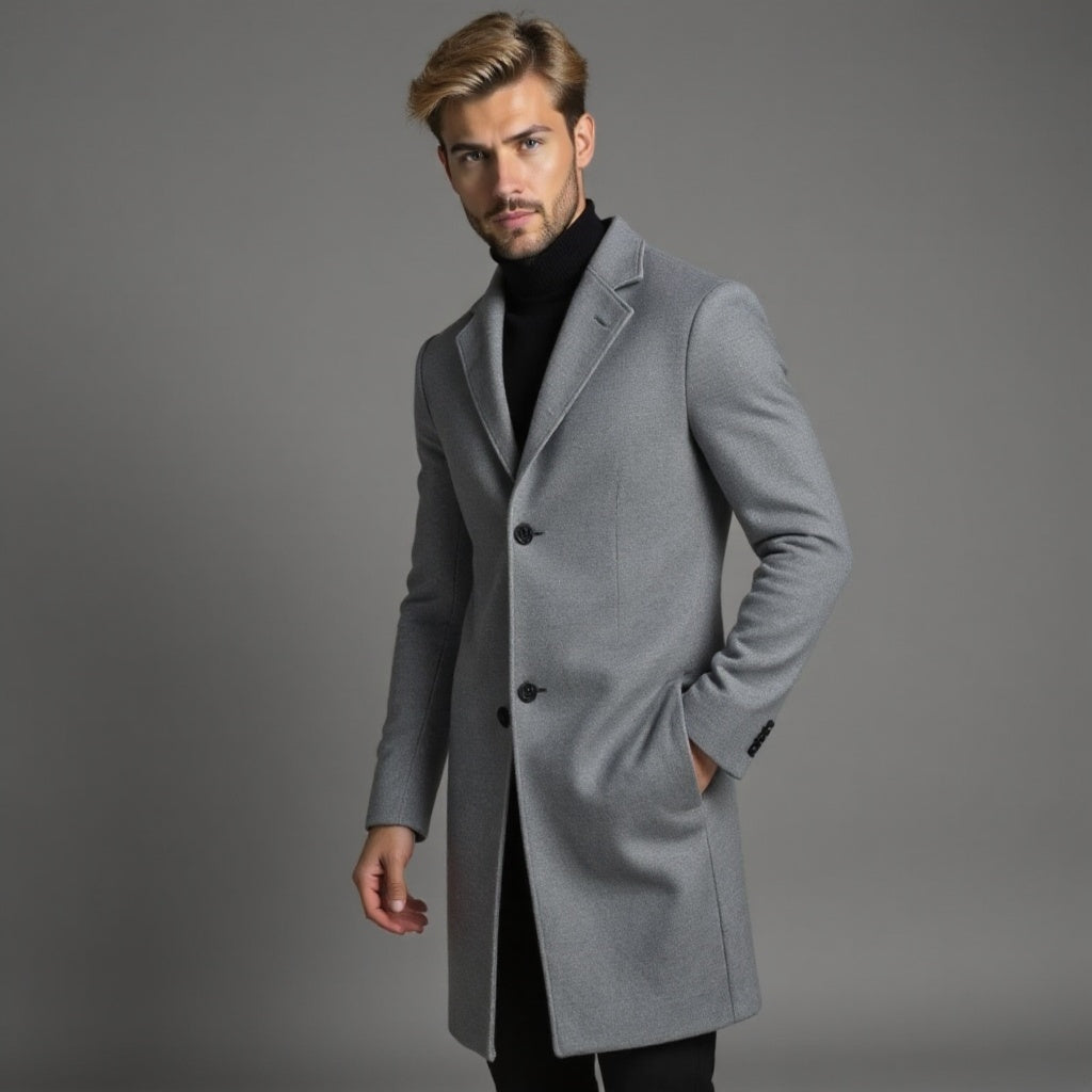 Herren Wintermantel Slim Fit Klassik - IdealeKleiden