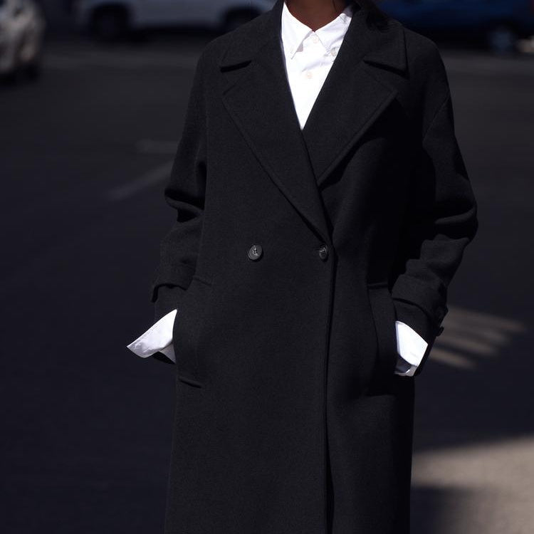 Eleganter Trenchcoat Damen Oversized Wollmischung Klassisch - IdealeKleiden
