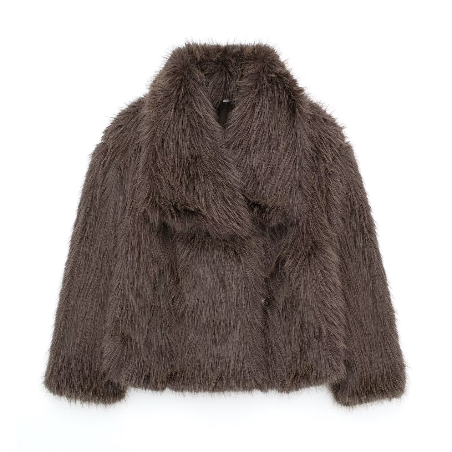 Luxus Pelzjacke Damen Wintermantel Elegant und Warm