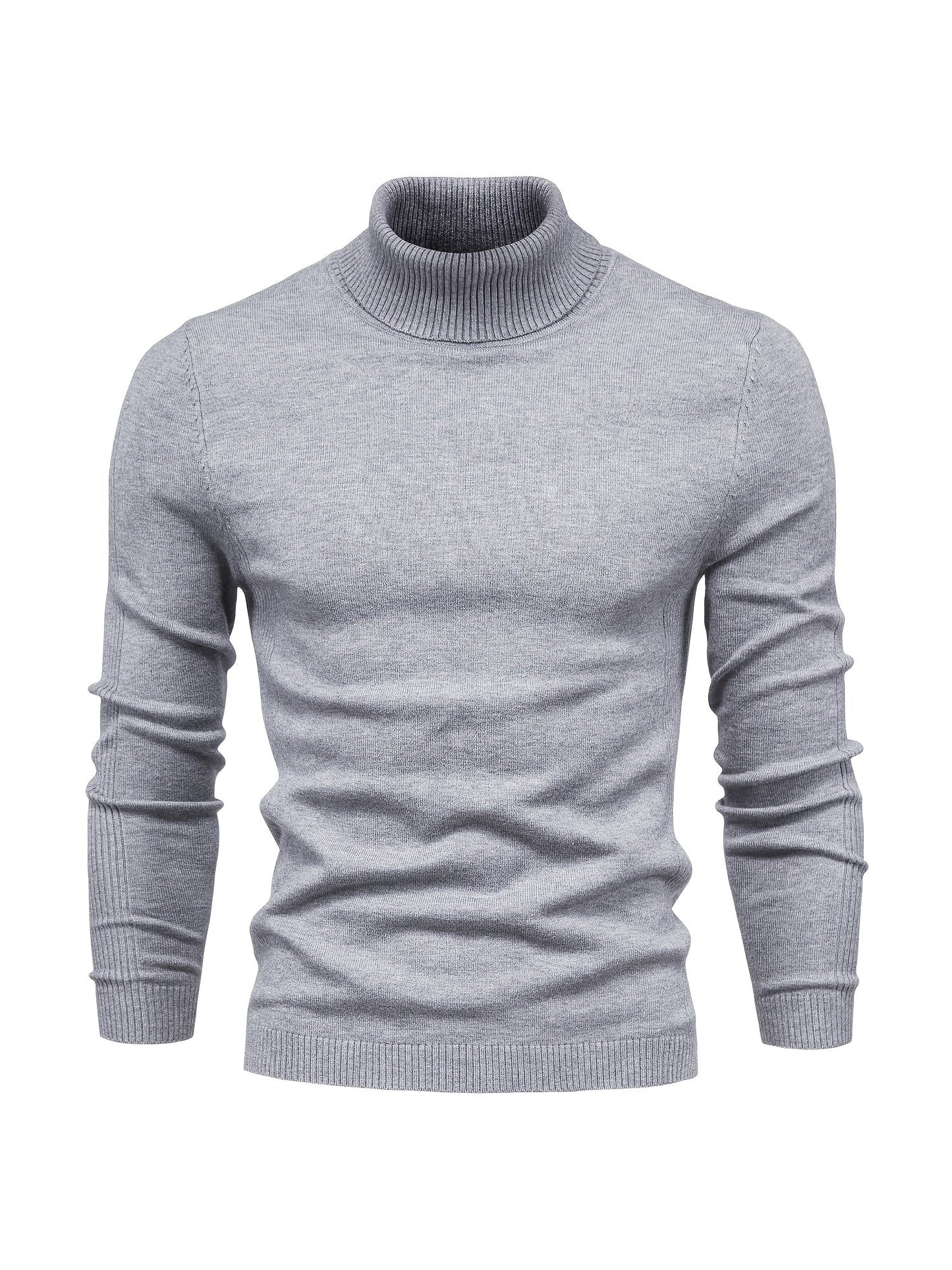 Herren Rollkragenpullover Merinowolle Modern Warm