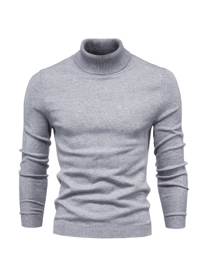 Herren Rollkragenpullover Merinowolle Modern Warm