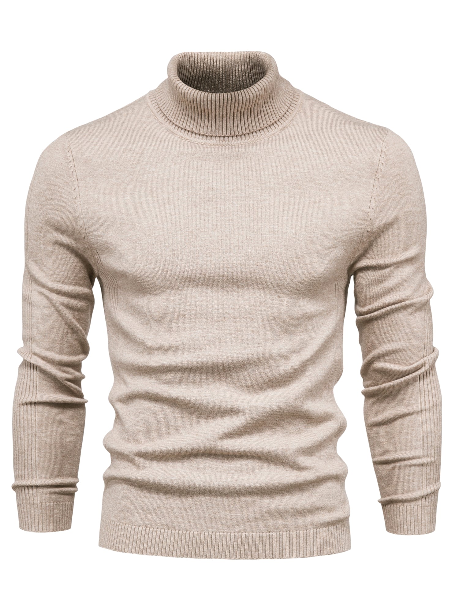 Herren Rollkragenpullover Merinowolle Modern Warm - IdealeKleiden