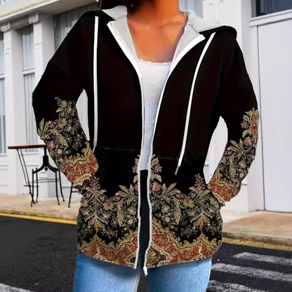 Frauen Herbstjacke Mit Kapuze Warm