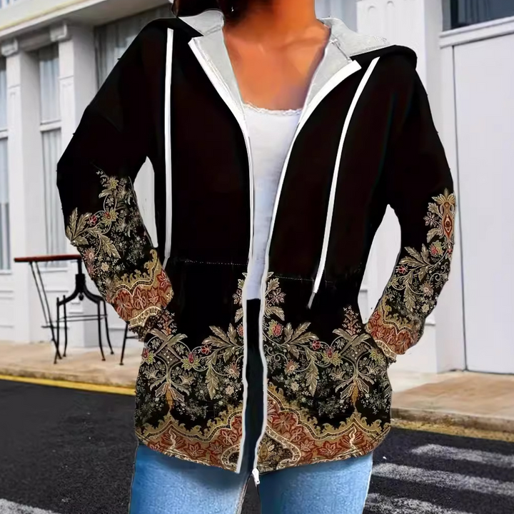 Frauen Herbstjacke Mit Kapuze Warm
