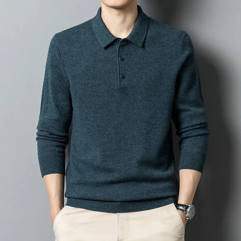 Herren Polopullover Strick Modern