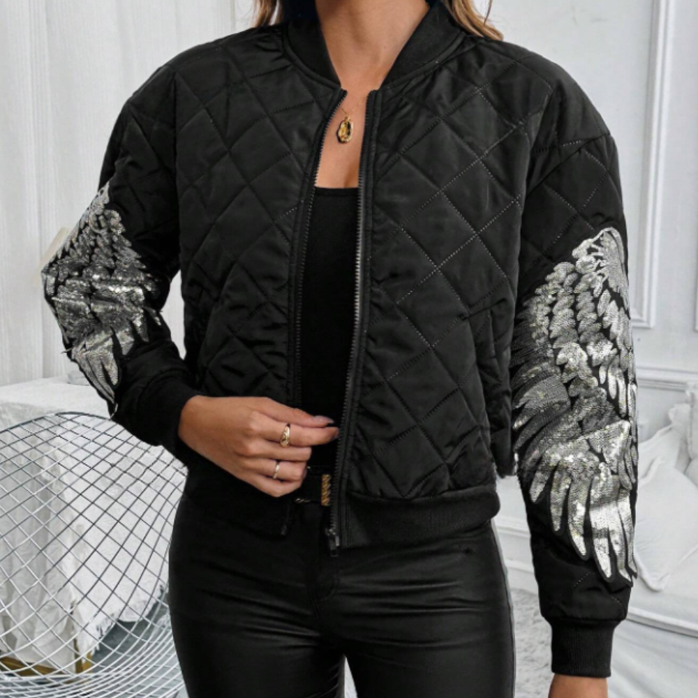 Herbstjacke Damen Modern Reißverschluss