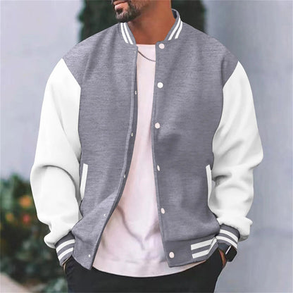 Herren Bomberjacke Modern Klassisch Druckknöpfe