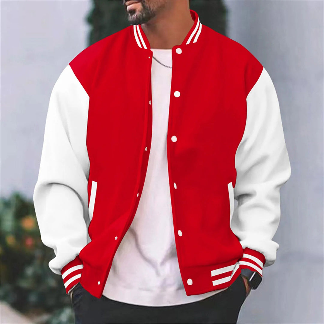 Herren Bomberjacke Modern Klassisch Druckknöpfe