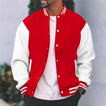 Herren Bomberjacke Modern Klassisch Druckknöpfe