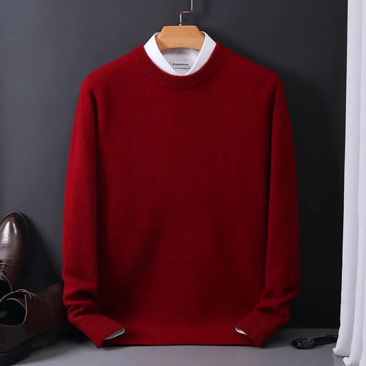 Herren Pullover Warm Bequem Langarm - IdealeKleiden