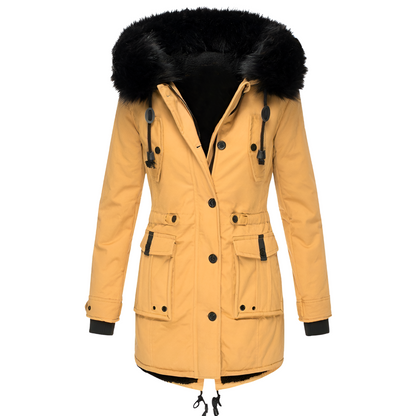 Frauen Wintermantel Kapuze Warm Stylish