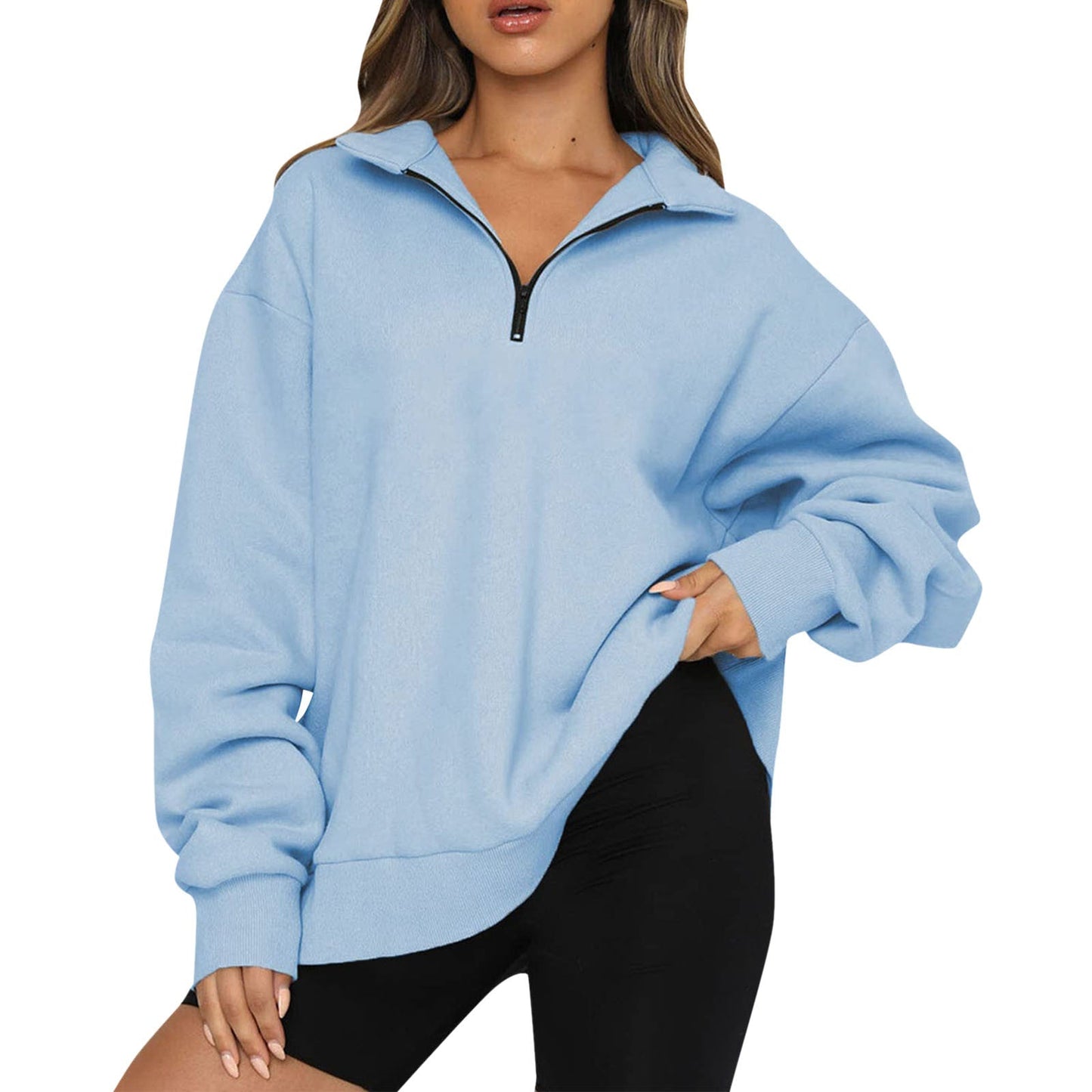 Stylische Winterjacke Zip Jumper Modern Lässig