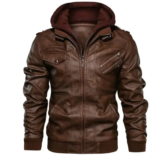 Eleganter Lederblouson Herren Bikerjacke - IdealeKleiden
