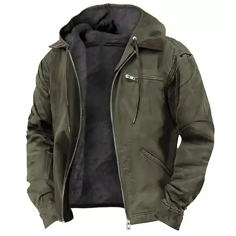 Herren Winterjacke Dicke Kapuze Warm