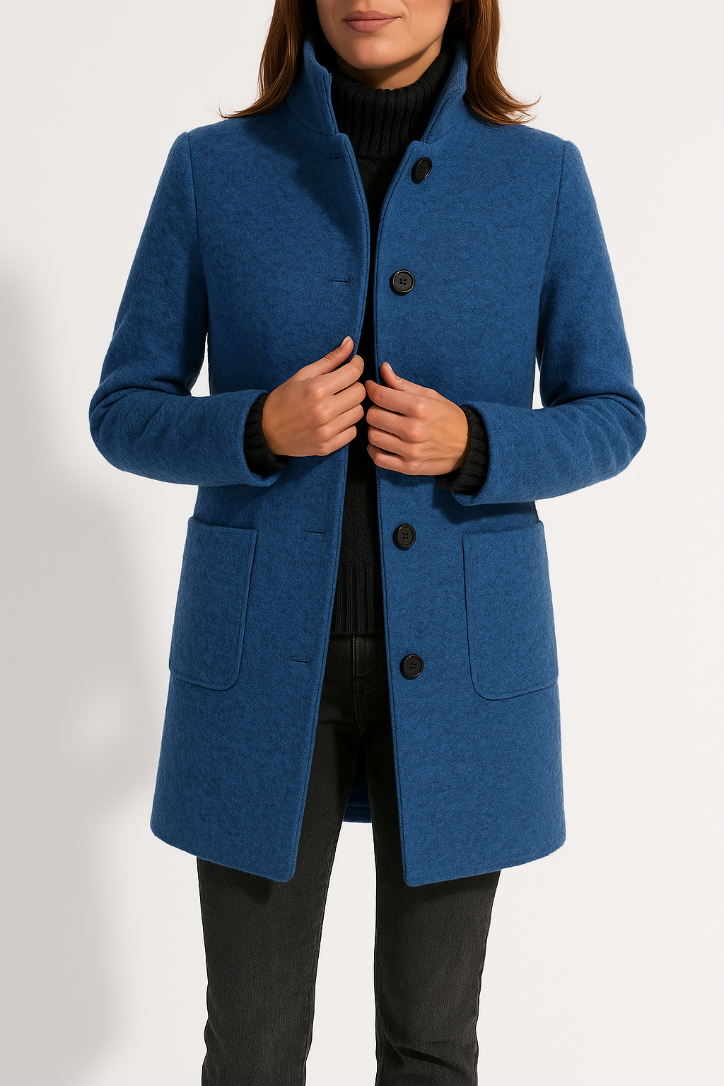 Stylischer Wollmantel Damen Isabella - IdealeKleiden