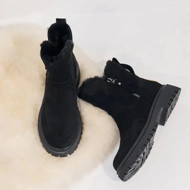 Damen Stiefeletten Warm Fellgefüttert