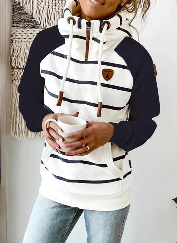 Janett | Moderner Streifen Pullover Damen - IdealeKleiden