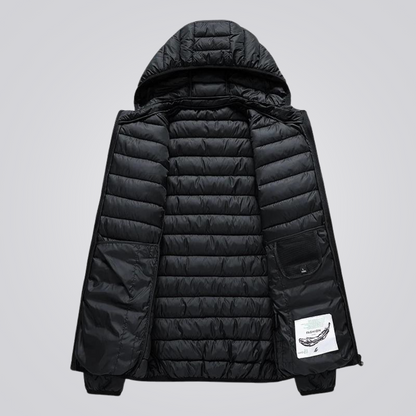 Wattierte Winterjacke Damen Kapuze Abnehmbar - IdealeKleiden