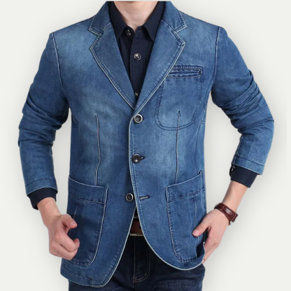 Slim Fit Herrenblazer mit Knöpfen - IdealeKleiden