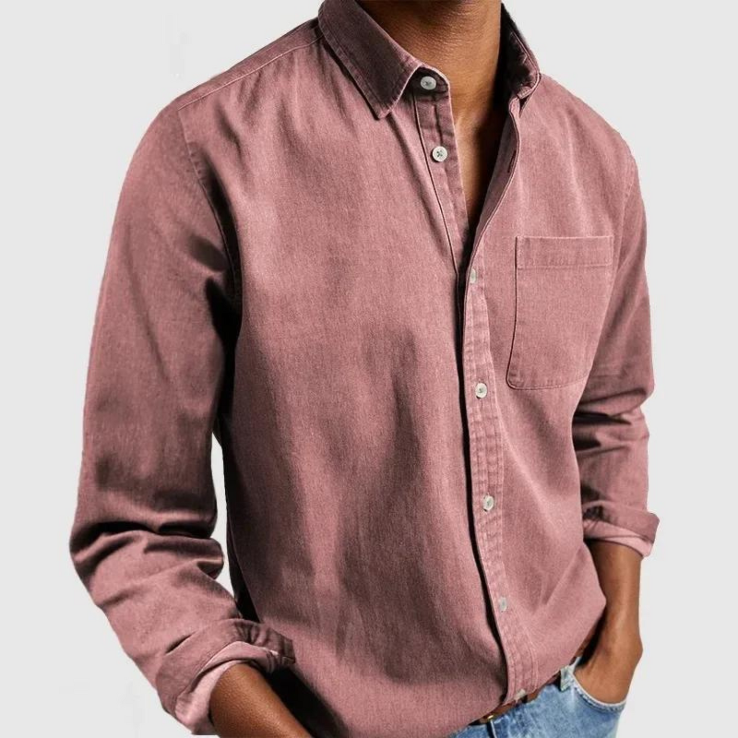 Herren Jeansjacke Lässig Langarm