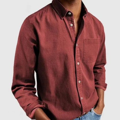 Herren Jeansjacke Lässig Langarm