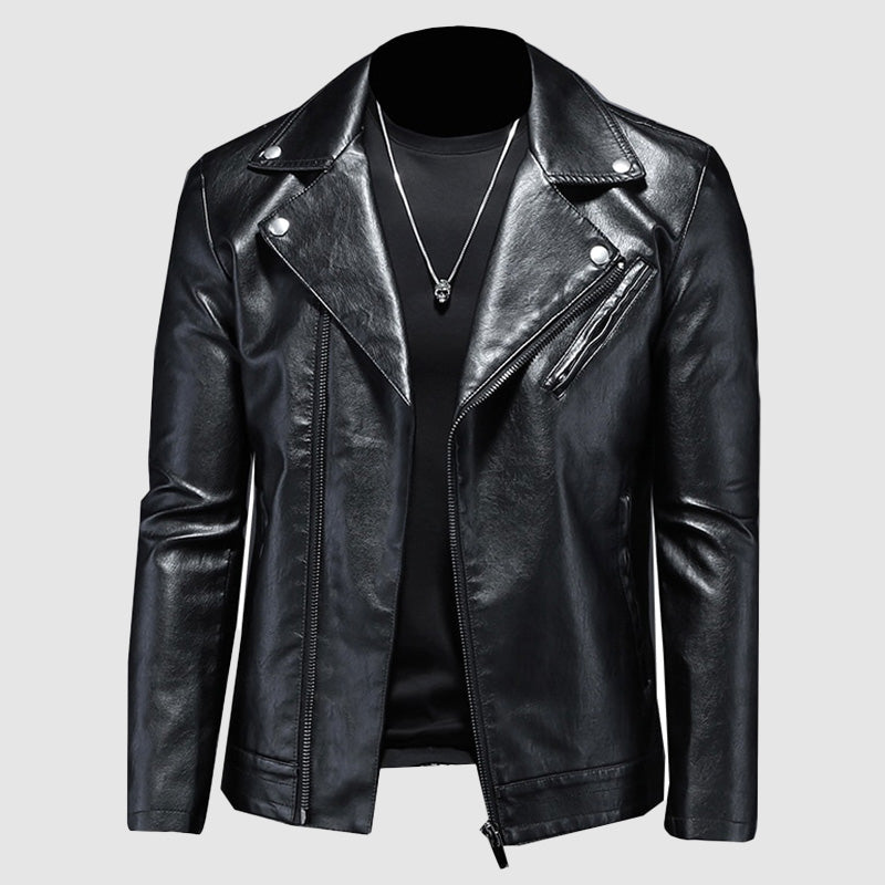 Modische Lederjacke Frühling Trend