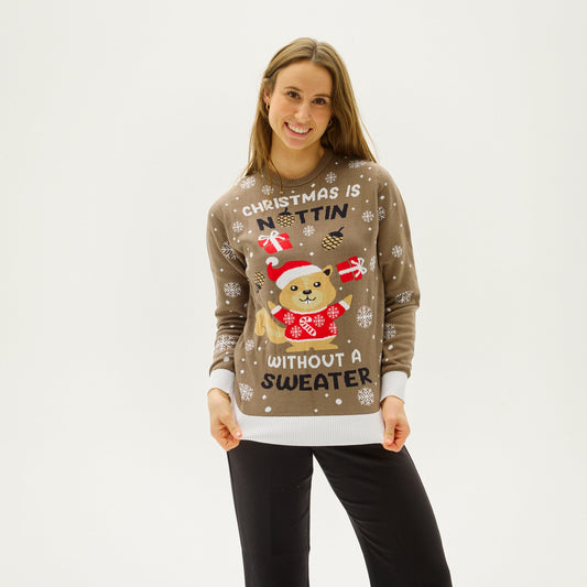 Weihnachts-Cardigan Damen Festlich Rot - IdealeKleiden